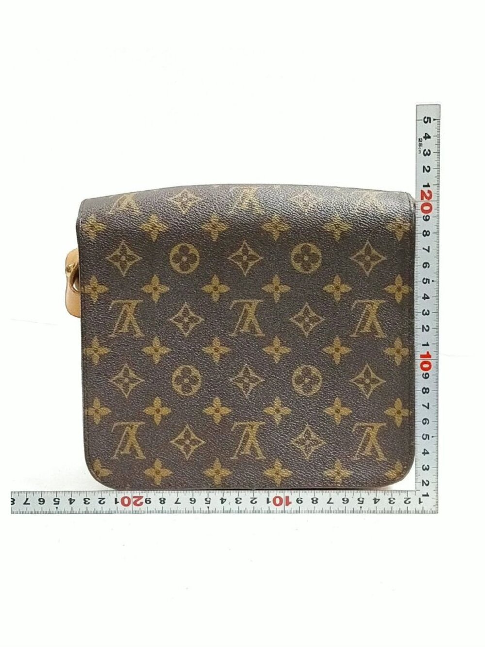 Authentic Louis Vuitton Cartouchiere MM Crossbody Bag Monogram Canvas Vintage - Picture 3 of 11